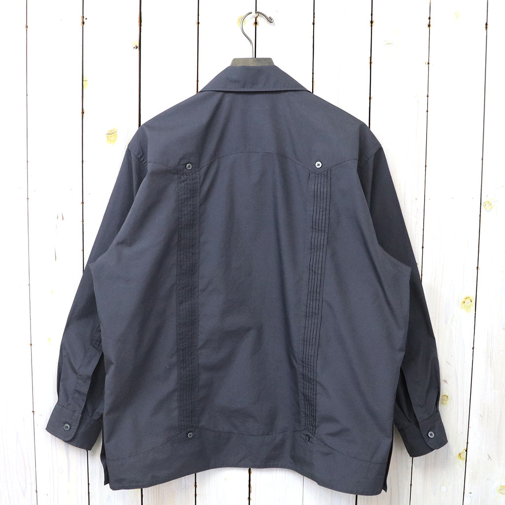 ENGINEERED GARMENTS : Guayabera Shirt-100'S 2Ply Broadcloth (Charcoal)