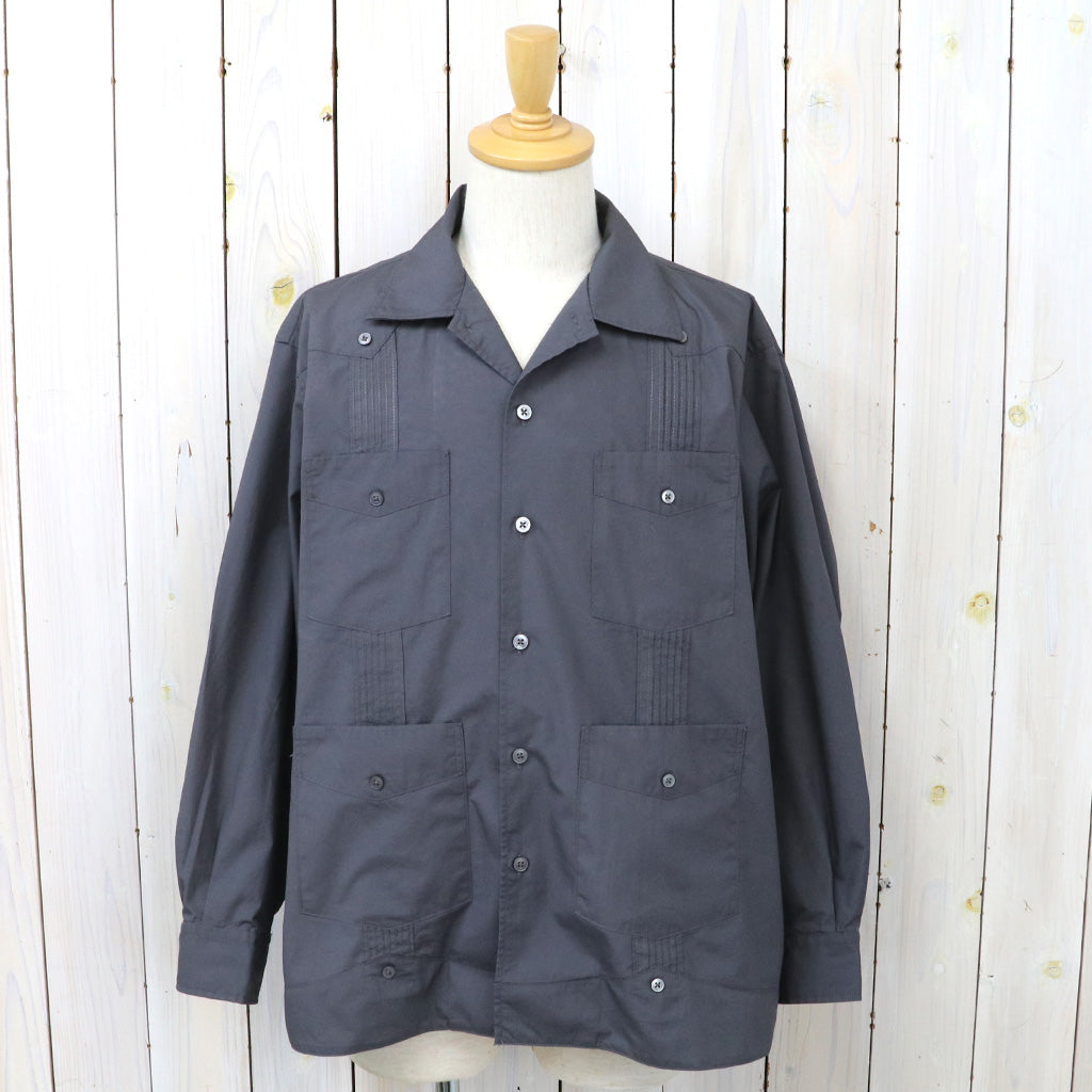ENGINEERED GARMENTS : Guayabera Shirt-100'S 2Ply Broadcloth (Charcoal)