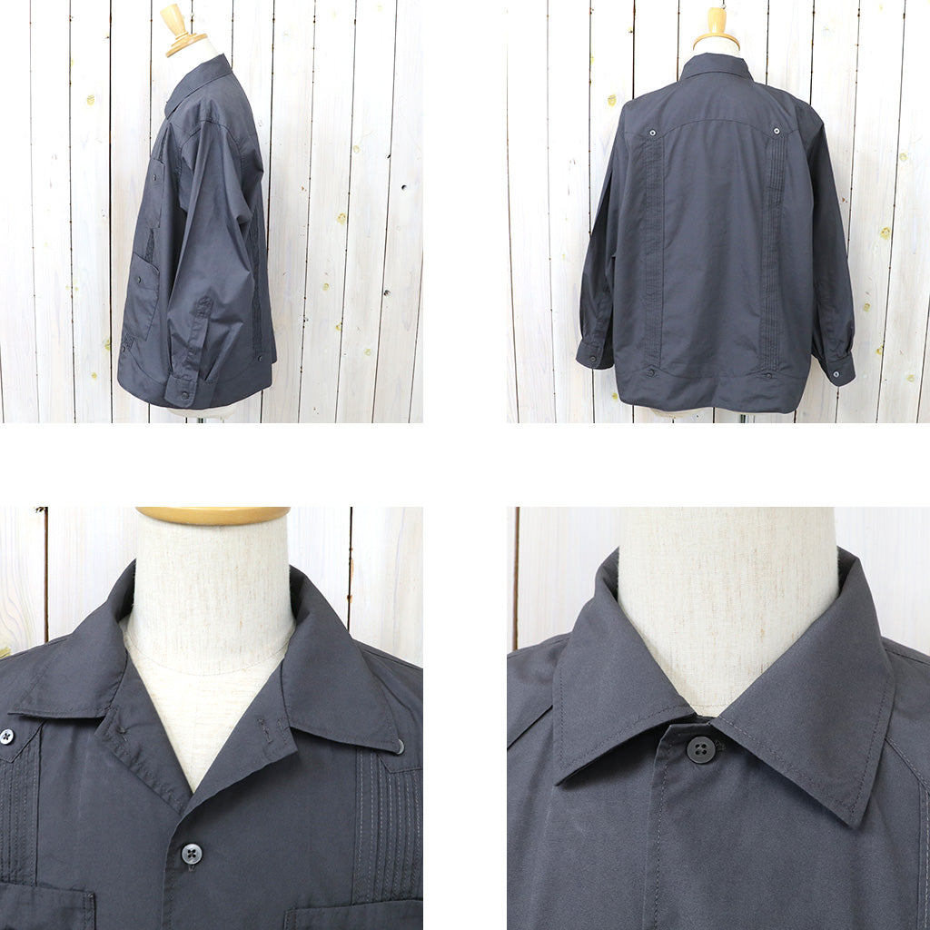 ENGINEERED GARMENTS : Guayabera Shirt-100'S 2Ply Broadcloth (Charcoal)