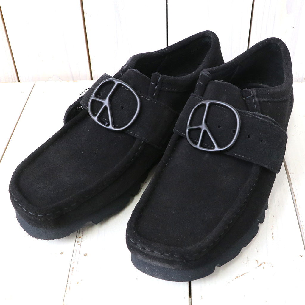 Needles×Clarks『Wallabee-Peace Buckle』(Black Suede)