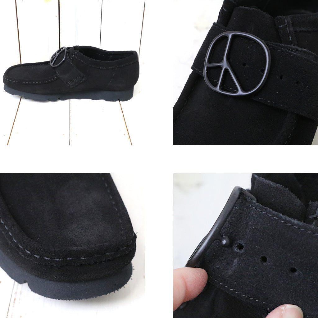 Needles×Clarks『Wallabee-Peace Buckle』(Black Suede)
