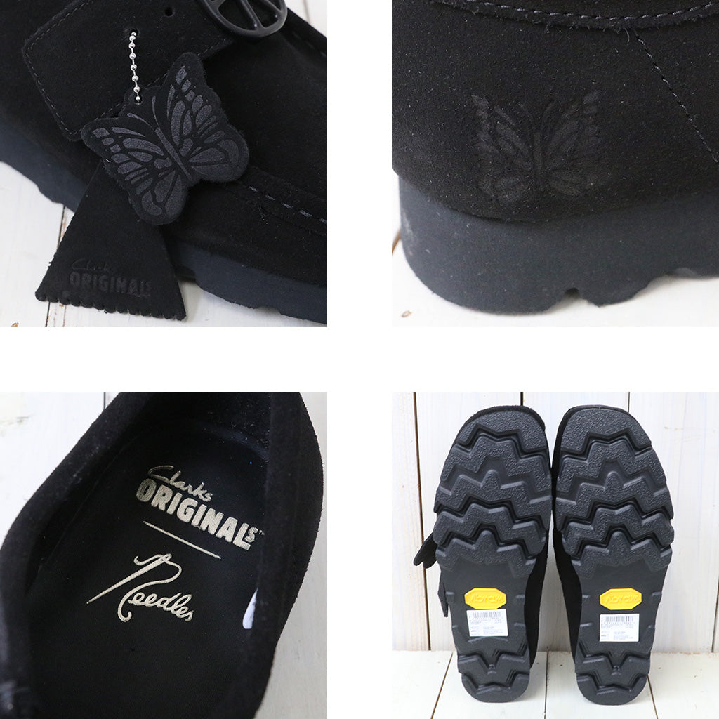 Needles×Clarks『Wallabee-Peace Buckle』(Black Suede)