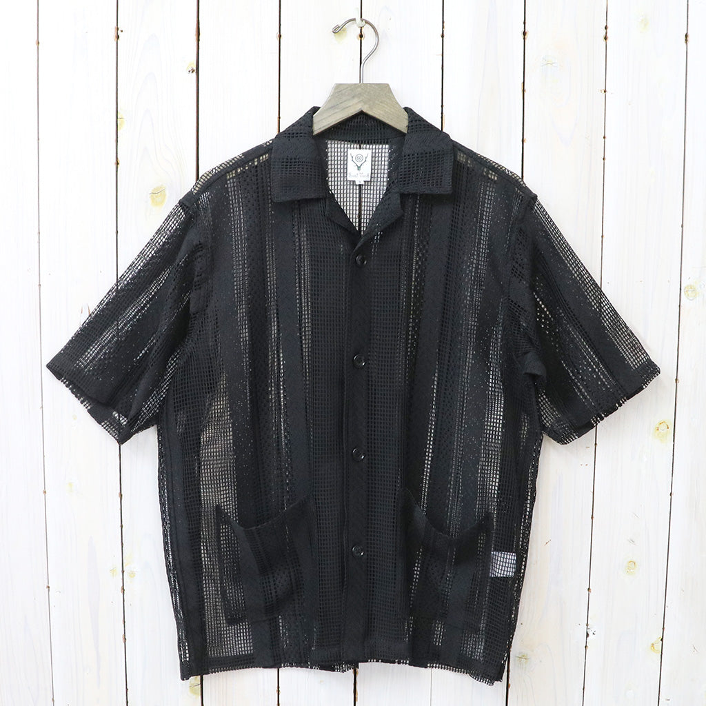 SOUTH2 WEST8『Cabana Shirt-Poly Lace』(Black)