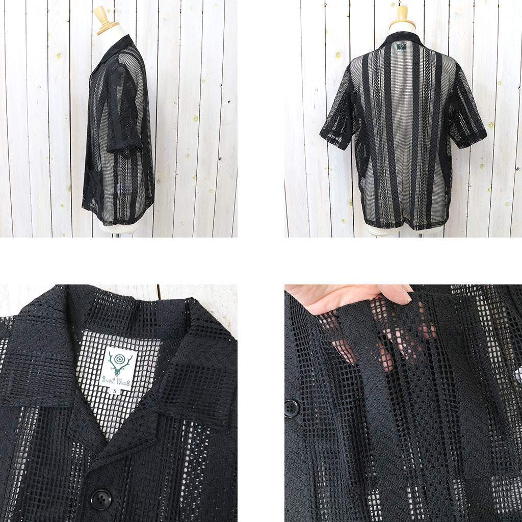SOUTH2 WEST8『Cabana Shirt-Poly Lace』(Black)