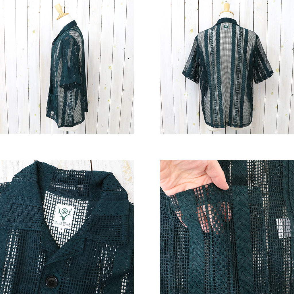 SOUTH2 WEST8『Cabana Shirt-Poly Lace』(Green)