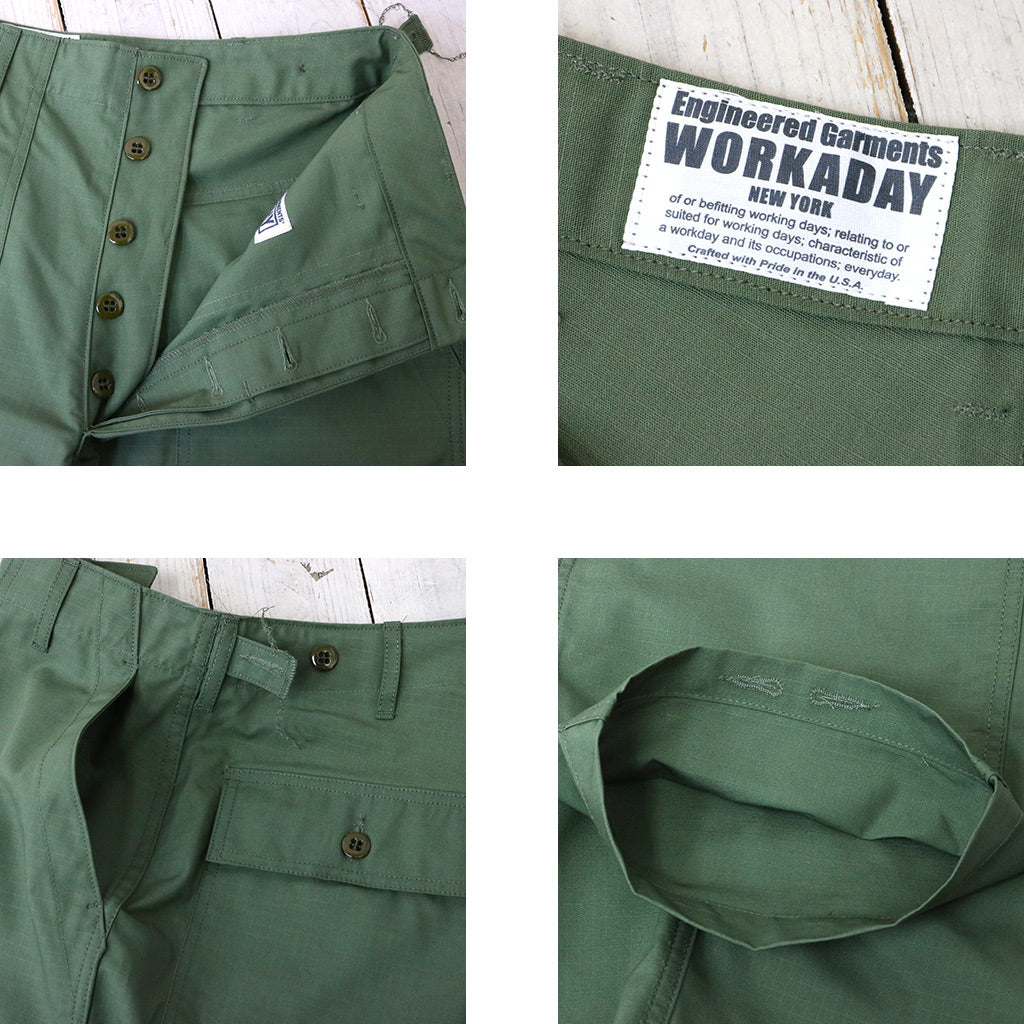 ENGINEERED GARMENTS WORKADAY : Fatigue Pant-Cotton Ripstop (Olive)