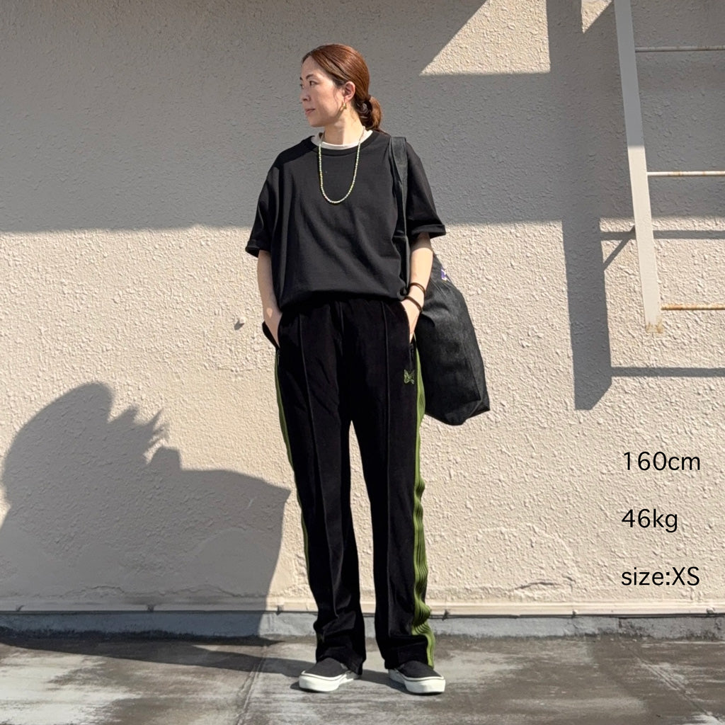 Needles : Narrow Track Pant-C/Pe Velour (Black)