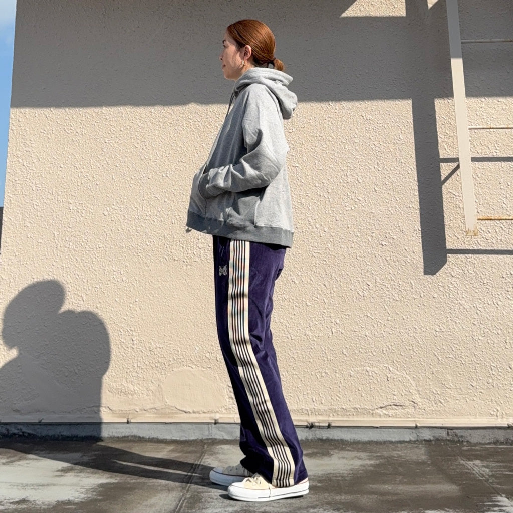 Needles : Narrow Track Pant-C/Pe Velour (Navy)