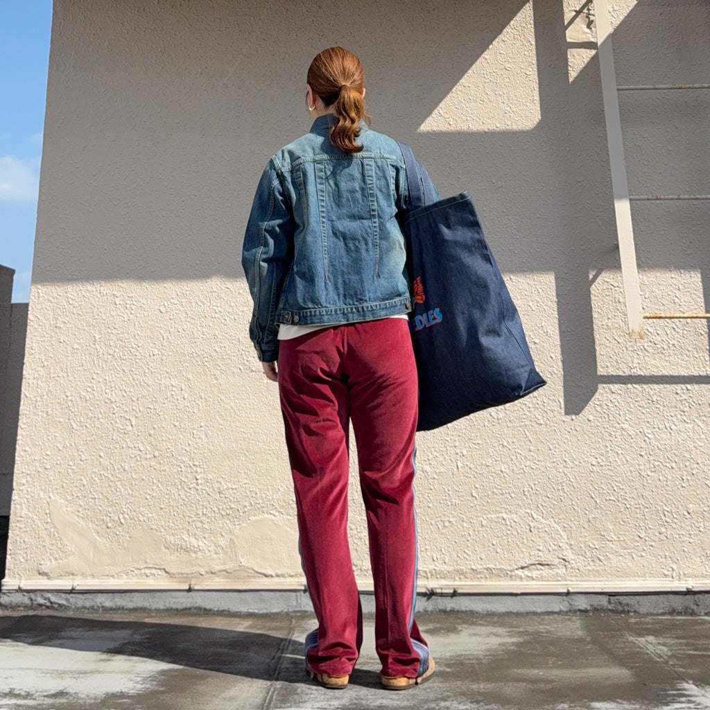 Needles : Narrow Track Pant-C/Pe Velour (Burgundy)