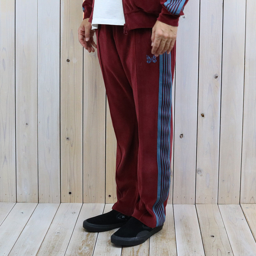 Needles : Narrow Track Pant-C/Pe Velour (Burgundy)