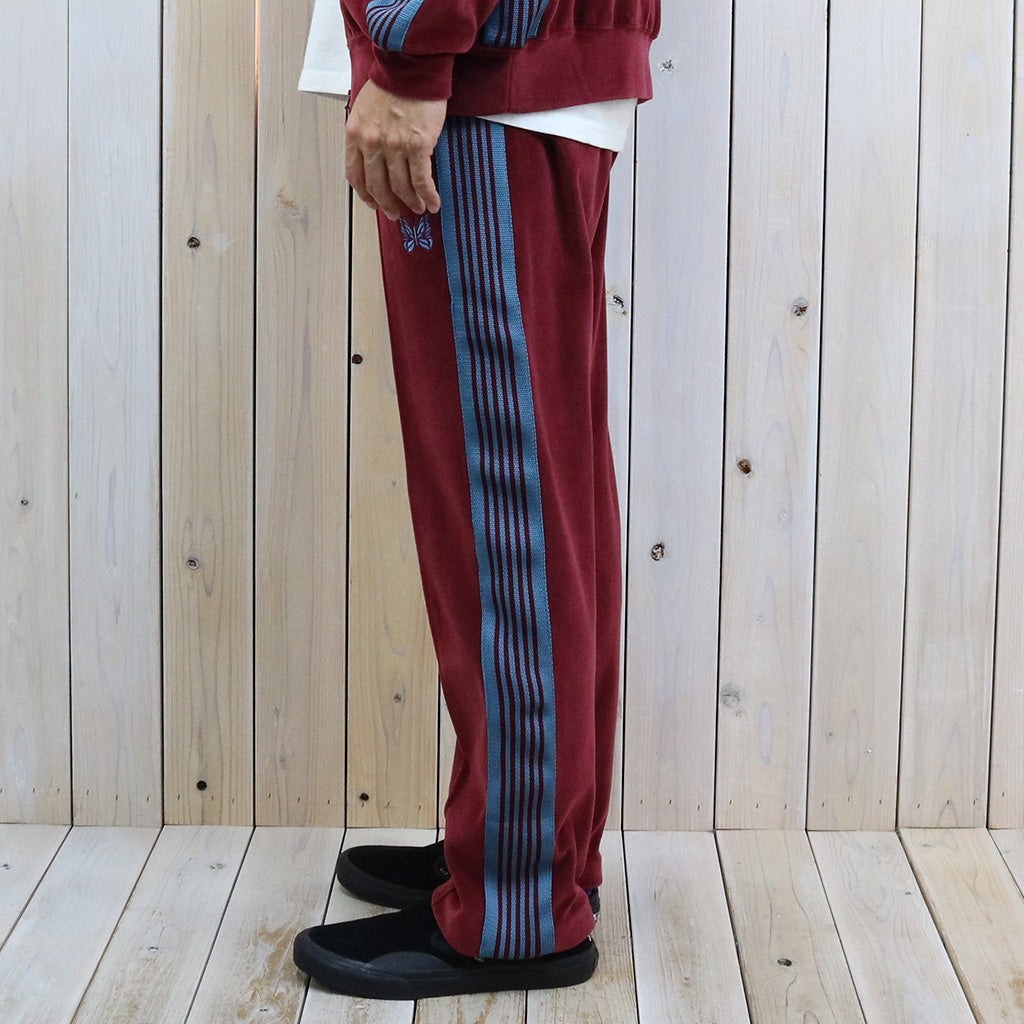 Needles : Narrow Track Pant-C/Pe Velour (Burgundy)