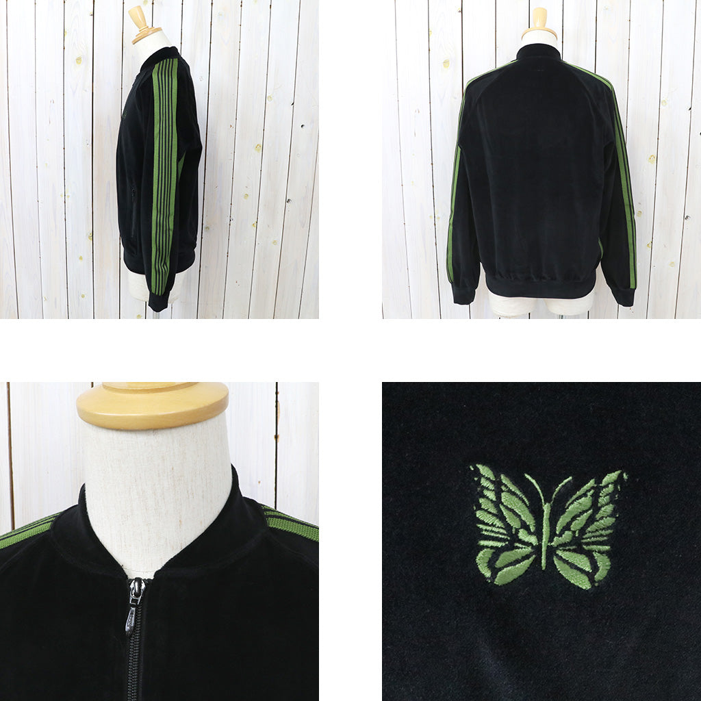 Needles : Rib Collar Track Jacket-C/PE Velour (Black)