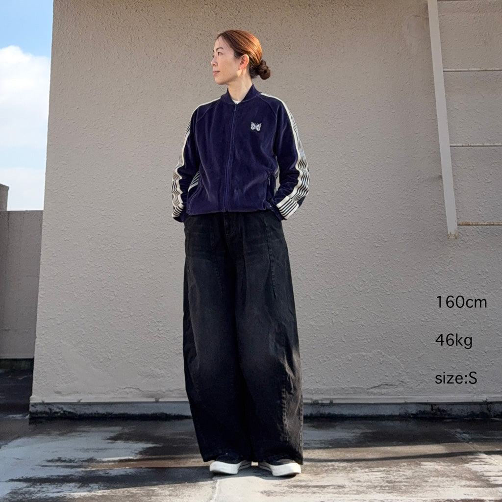 【SALE30%OFF】Needles : Rib Collar Track Jacket-C/PE Velour (Navy)