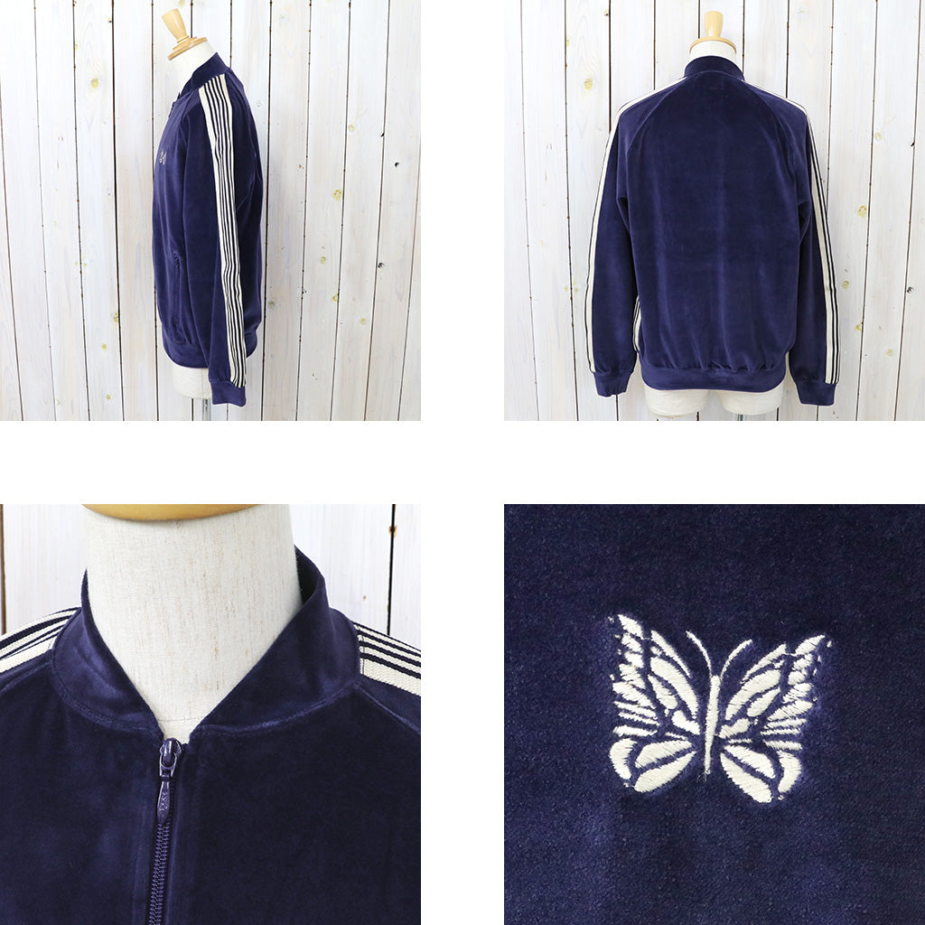 Needles : Rib Collar Track Jacket-C/PE Velour (Navy)