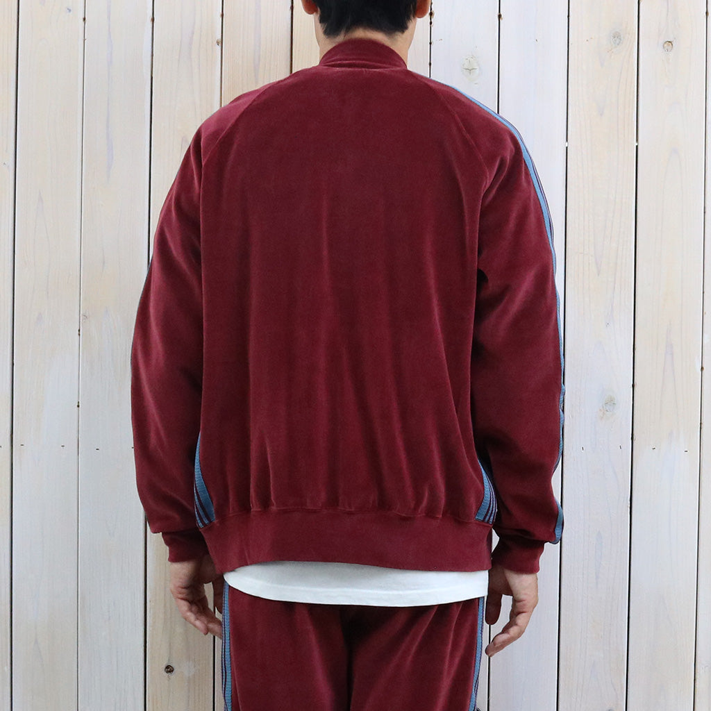 Needles : Rib Collar Track Jacket-C/PE Velour (Burgundy)