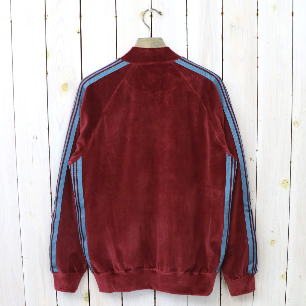 Needles : Rib Collar Track Jacket-C/PE Velour (Burgundy)