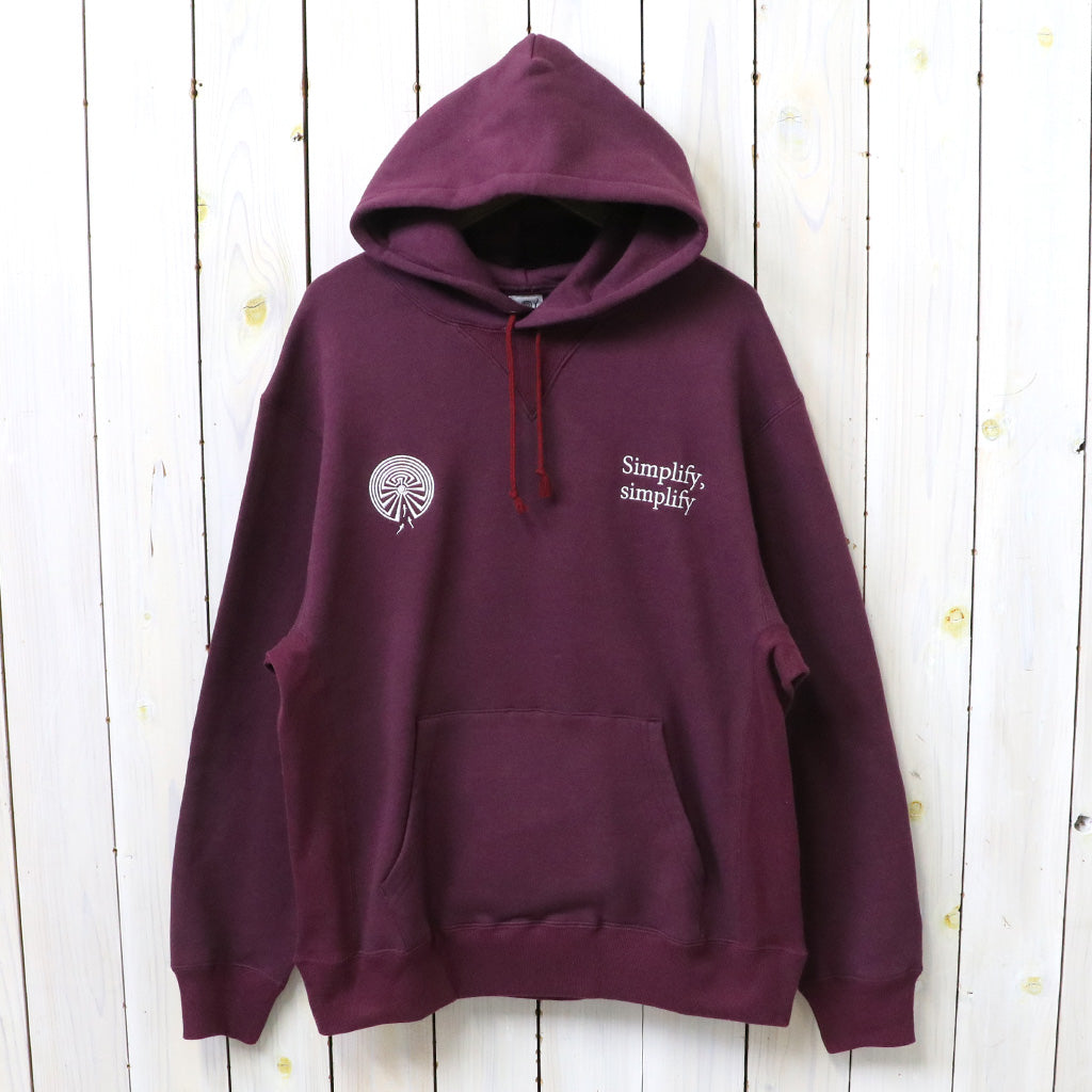SOUTH2 WEST8 : Emb.Hooded Sweat Shirt-Cotton French Terry (Burgundy)