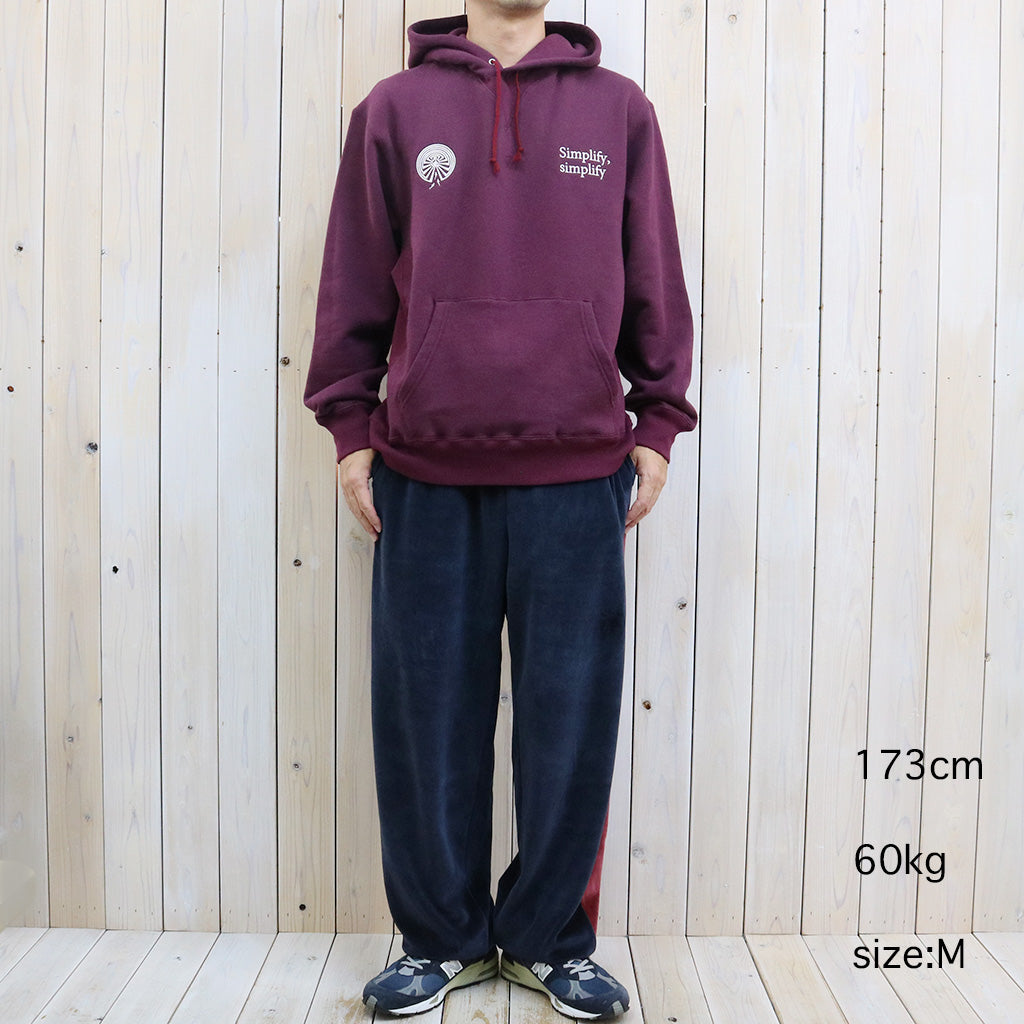 SOUTH2 WEST8 : Emb.Hooded Sweat Shirt-Cotton French Terry (Burgundy)