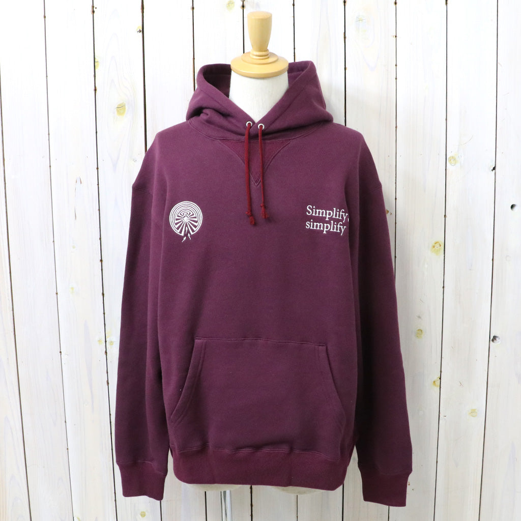 SOUTH2 WEST8 : Emb.Hooded Sweat Shirt-Cotton French Terry (Burgundy)