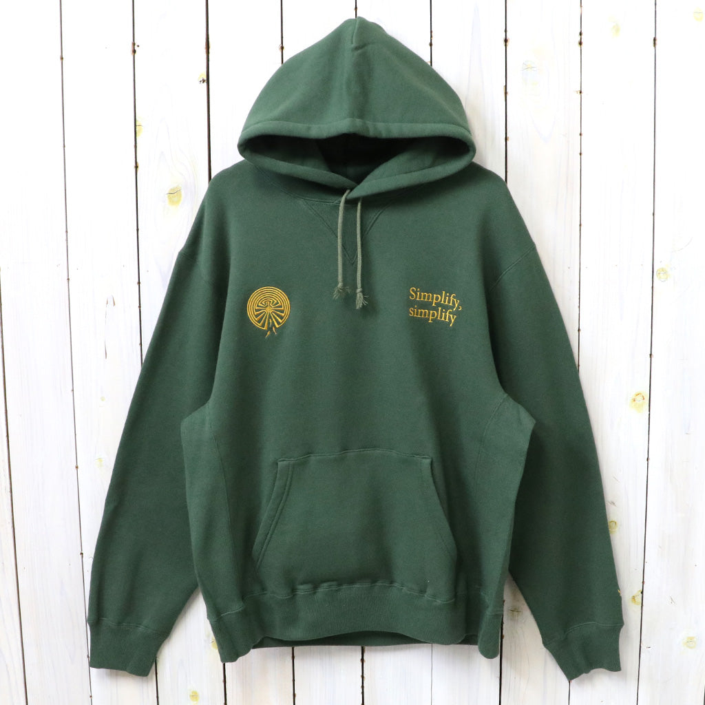 SOUTH2 WEST8 : Emb.Hooded Sweat Shirt-Cotton French Terry (Green)