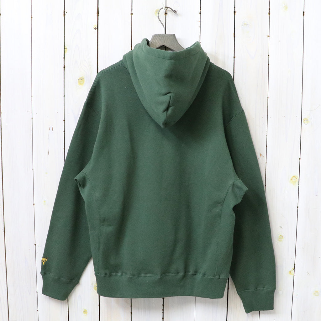 SOUTH2 WEST8 : Emb.Hooded Sweat Shirt-Cotton French Terry (Green)