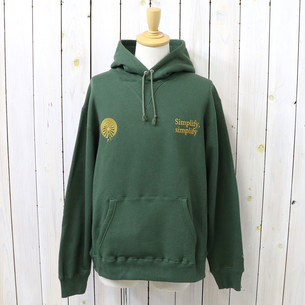 SOUTH2 WEST8 : Emb.Hooded Sweat Shirt-Cotton French Terry (Green)