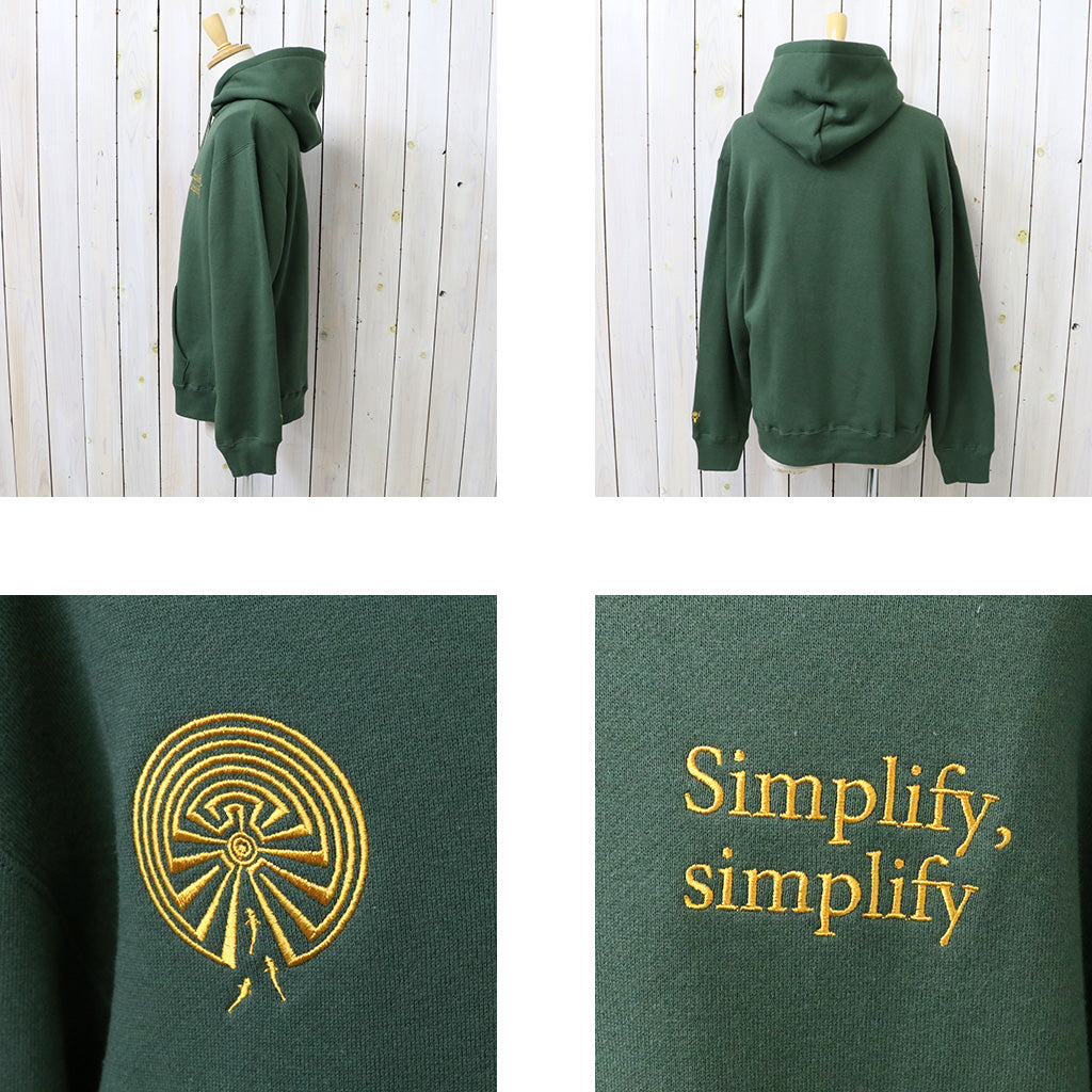 SOUTH2 WEST8 : Emb.Hooded Sweat Shirt-Cotton French Terry (Green)