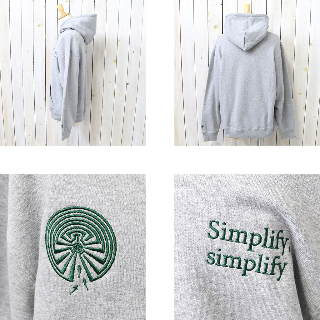 SOUTH2 WEST8 : Emb.Hooded Sweat Shirt-Cotton French Terry (H.Grey)