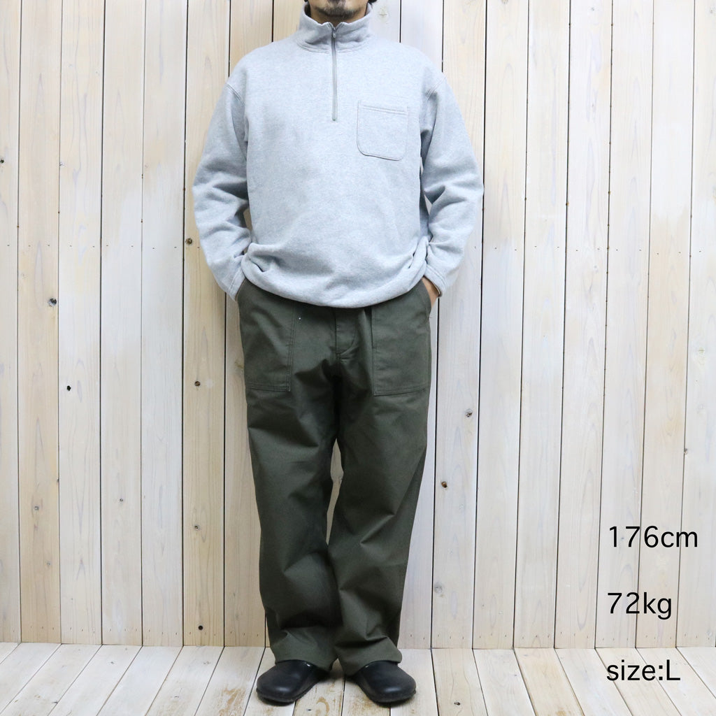 ENGINEERED GARMENTS : Zip Mock Neck-12oz CP Fleece (H.Grey)