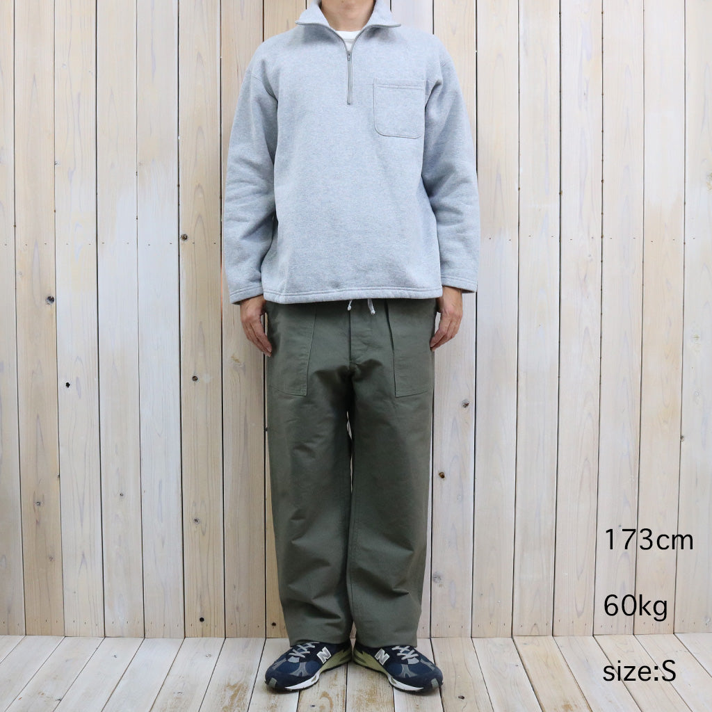 ENGINEERED GARMENTS : Zip Mock Neck-12oz CP Fleece (H.Grey)