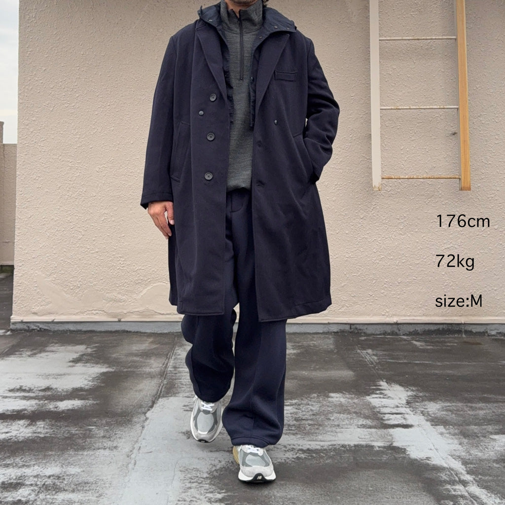 ENGINEERED GARMENTS : Chester Coat-Heavy Wool Elastique (Dk.Navy)