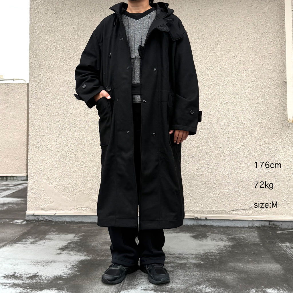 ENGINEERED GARMENTS : Duffle Coat-24oz Wool Melton (Black)