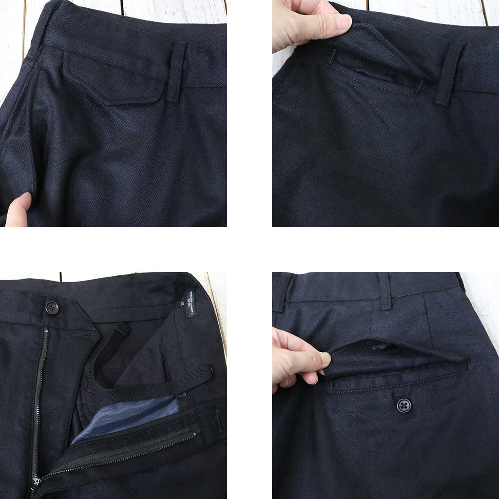 【SALE50%OFF】ENGINEERED GARMENTS : Officer Pant-High Count Worsted Wool (Dk.Navy)
