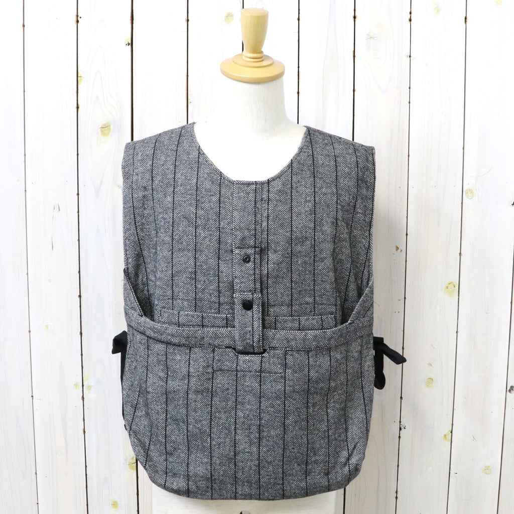 ENGINEERED GARMENTS : Newsboy Vest-Wool Striped HB (Dk.Grey)