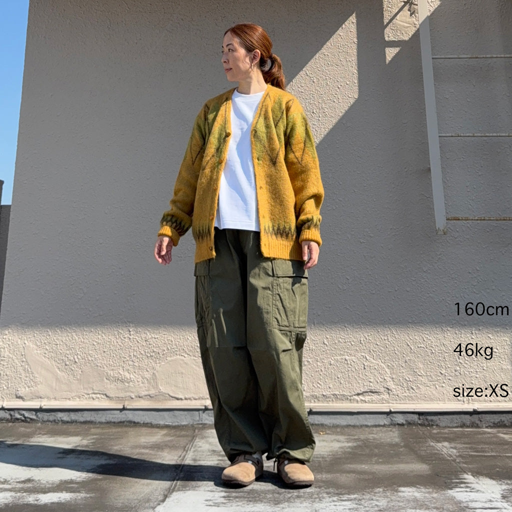 Needles : Mohair Cardigan-Argyle (Mustard)
