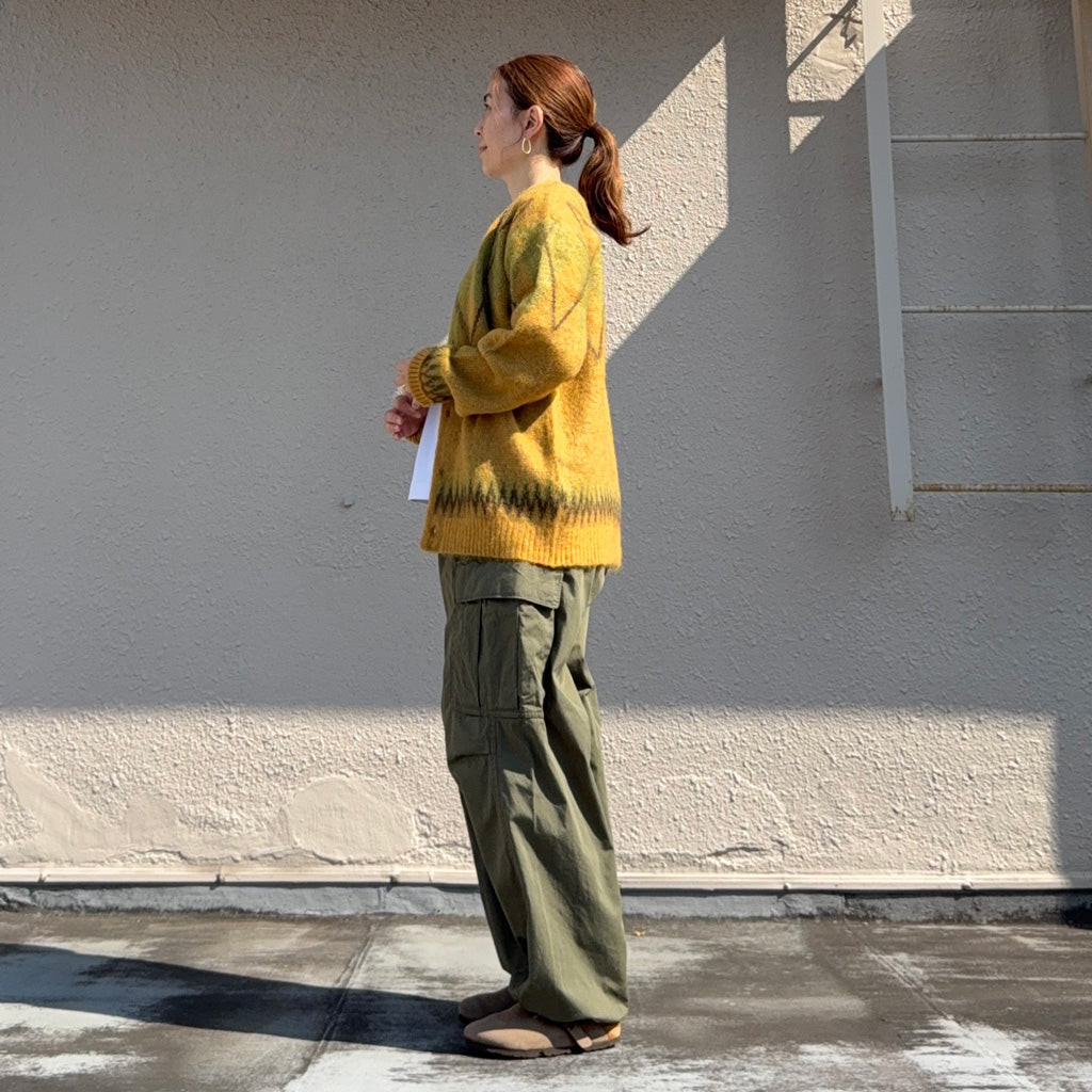 Needles : Mohair Cardigan-Argyle (Mustard)