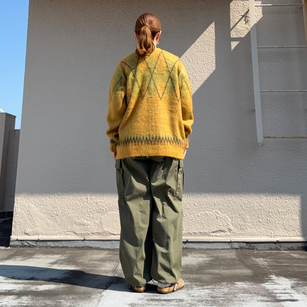 Needles : Mohair Cardigan-Argyle (Mustard)