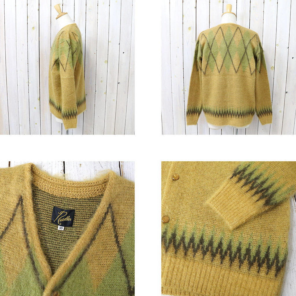 Needles : Mohair Cardigan-Argyle (Mustard)