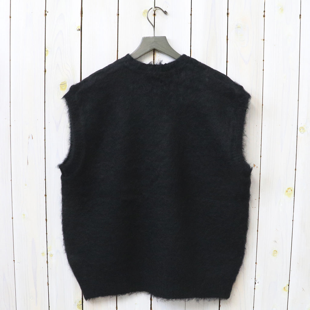 Needles : Mohair Knit Vest-Solid (Black)