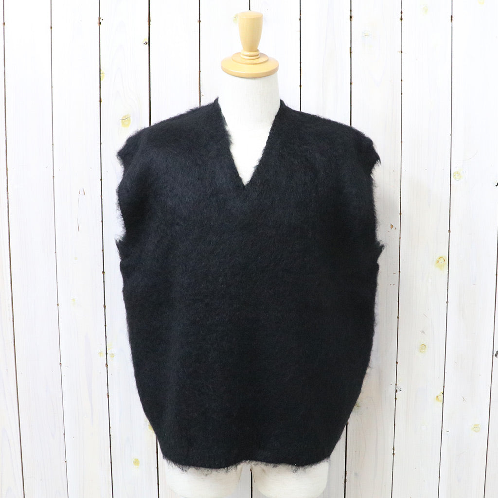 Needles : Mohair Knit Vest-Solid (Black)