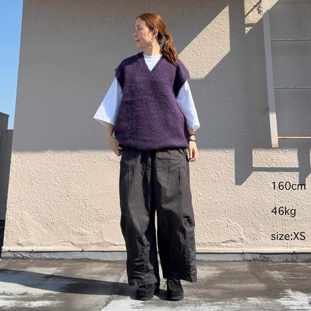 Needles : Mohair Knit Vest-Solid (Purple)