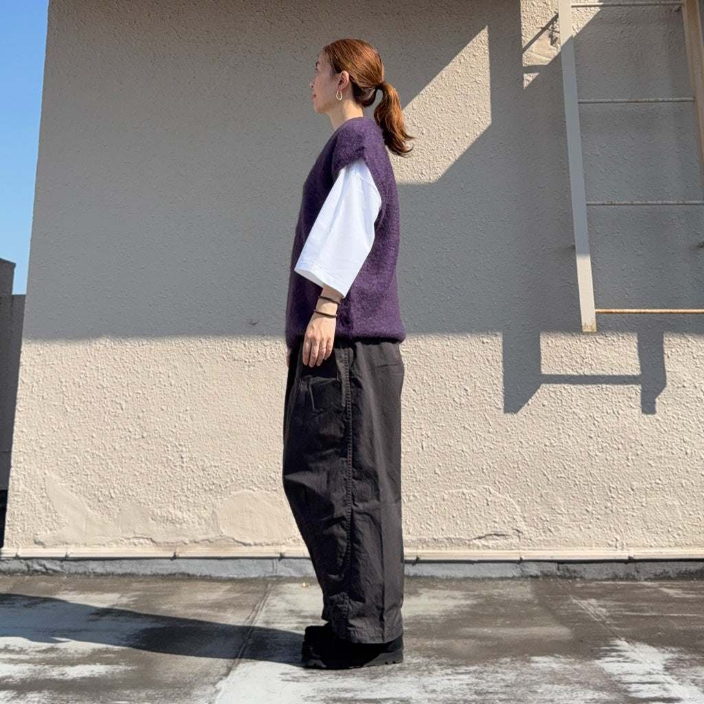 Needles : Mohair Knit Vest-Solid (Purple)