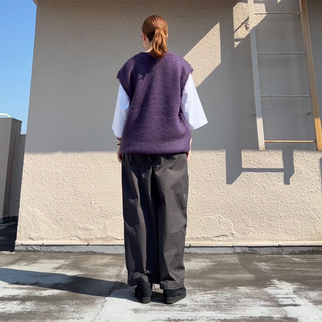 Needles : Mohair Knit Vest-Solid (Purple)