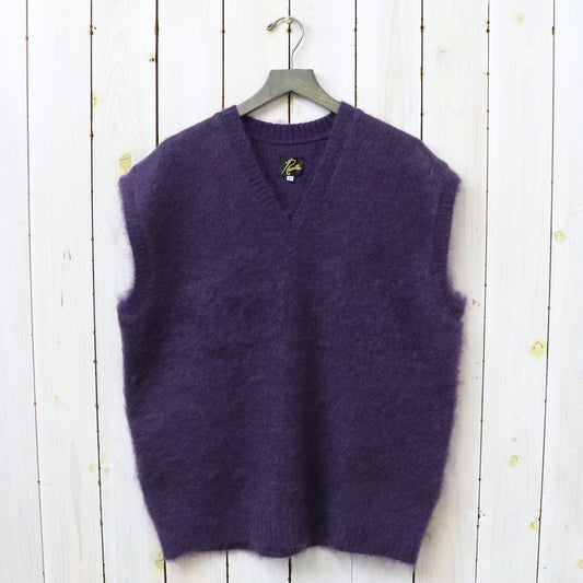 Needles : Mohair Knit Vest-Solid (Purple)