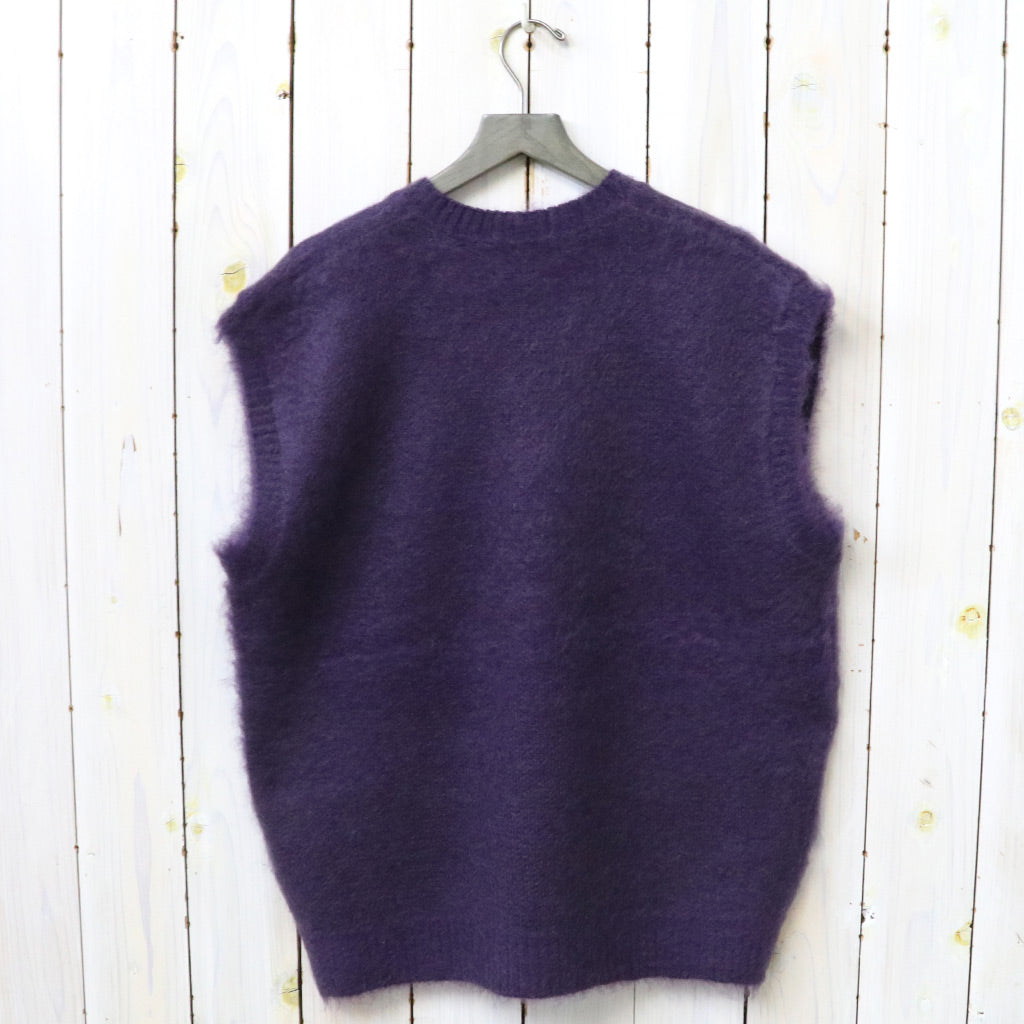 Needles : Mohair Knit Vest-Solid (Purple)