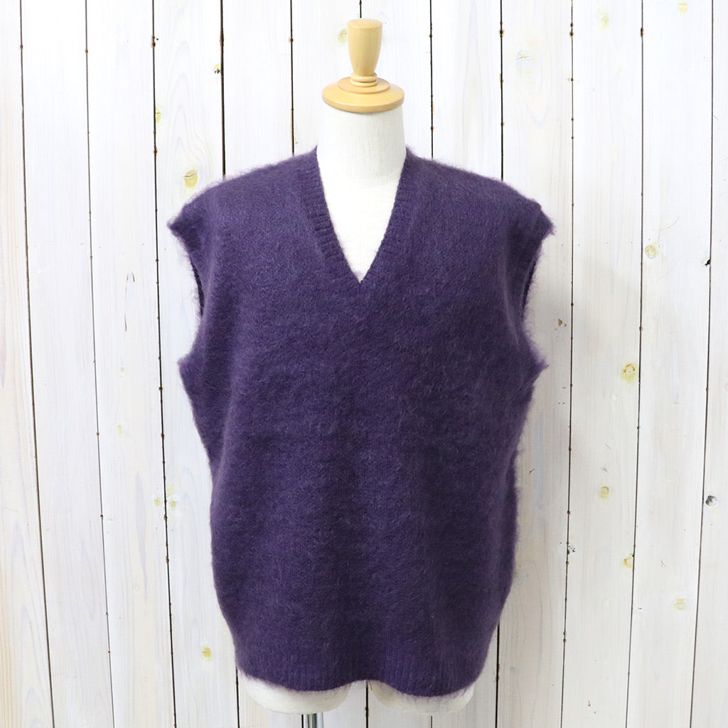 Needles : Mohair Knit Vest-Solid (Purple)