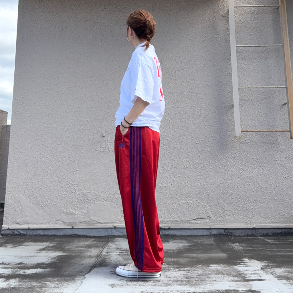 Needles : H.D. Track Pant-Poly Smooth (Red)
