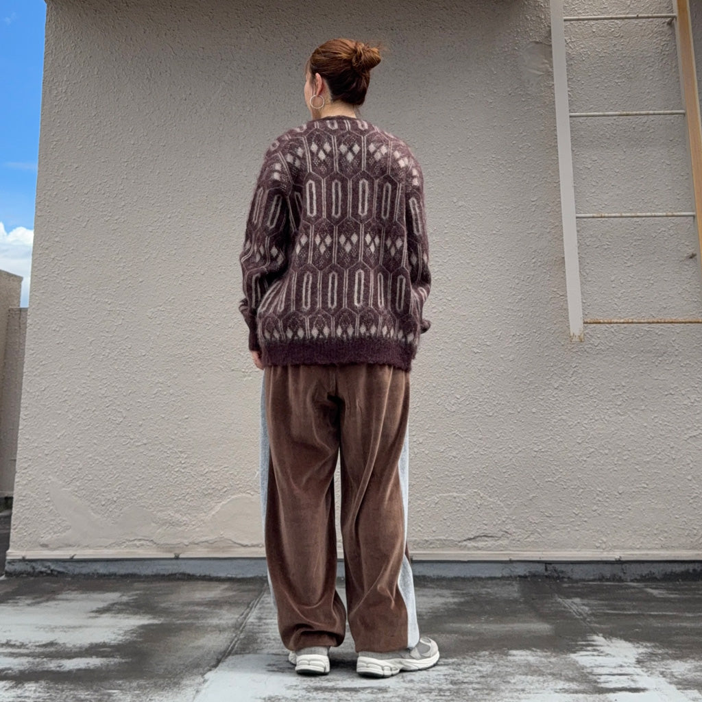 Needles : Side Line Sweat Pant-C/PE Velour (Brown)