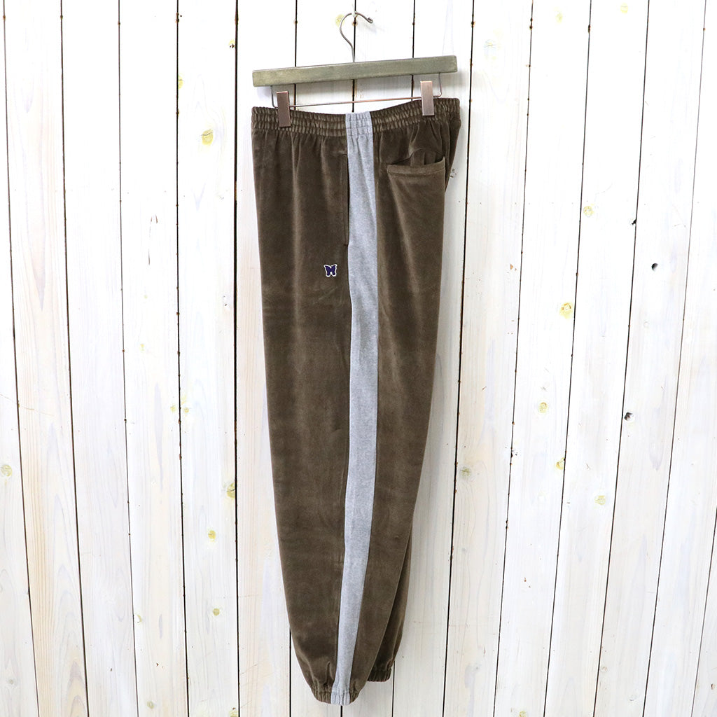 Needles : Side Line Sweat Pant-C/PE Velour (Brown)
