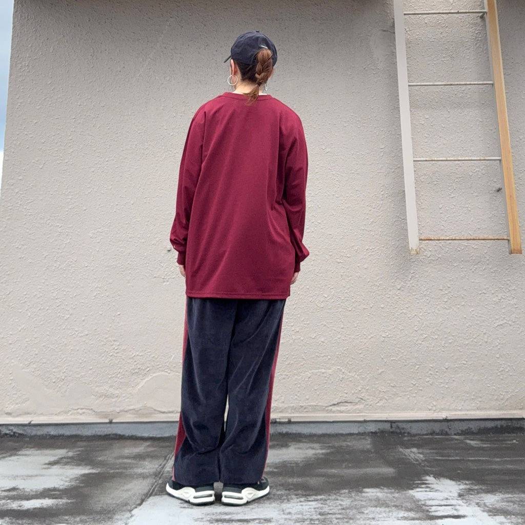 Needles : Side Line Sweat Pant-C/PE Velour (Navy)